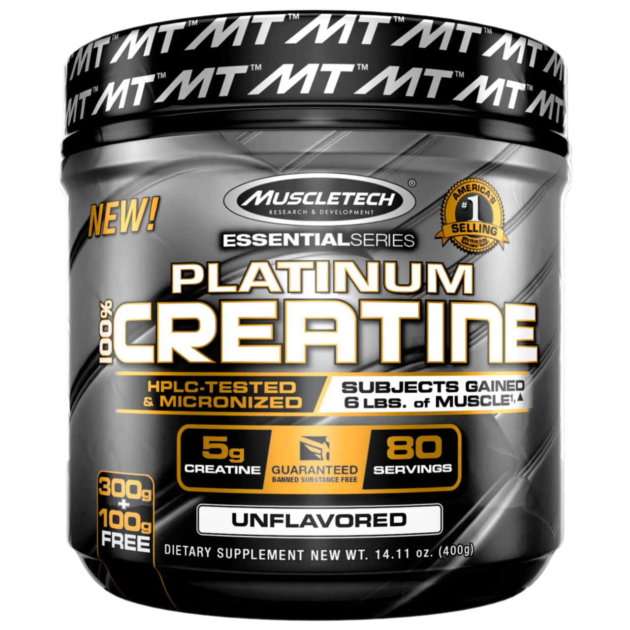 کراتین پلاتینیوم 100% ماسل تک 400 گرمی Creatine Platinum MuscleTech